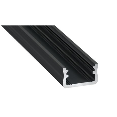 U-profil svart LUMINES A 16x9mm 2m