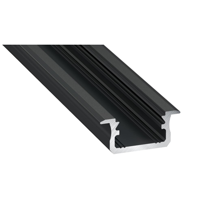 Infälld profil svart LUMINES B 16x9mm 2m