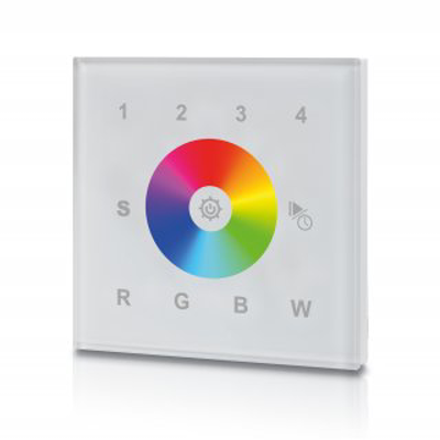 RGB(W) Touchpanel för väggmontage 230V, för styrning av RGBW & RGB
